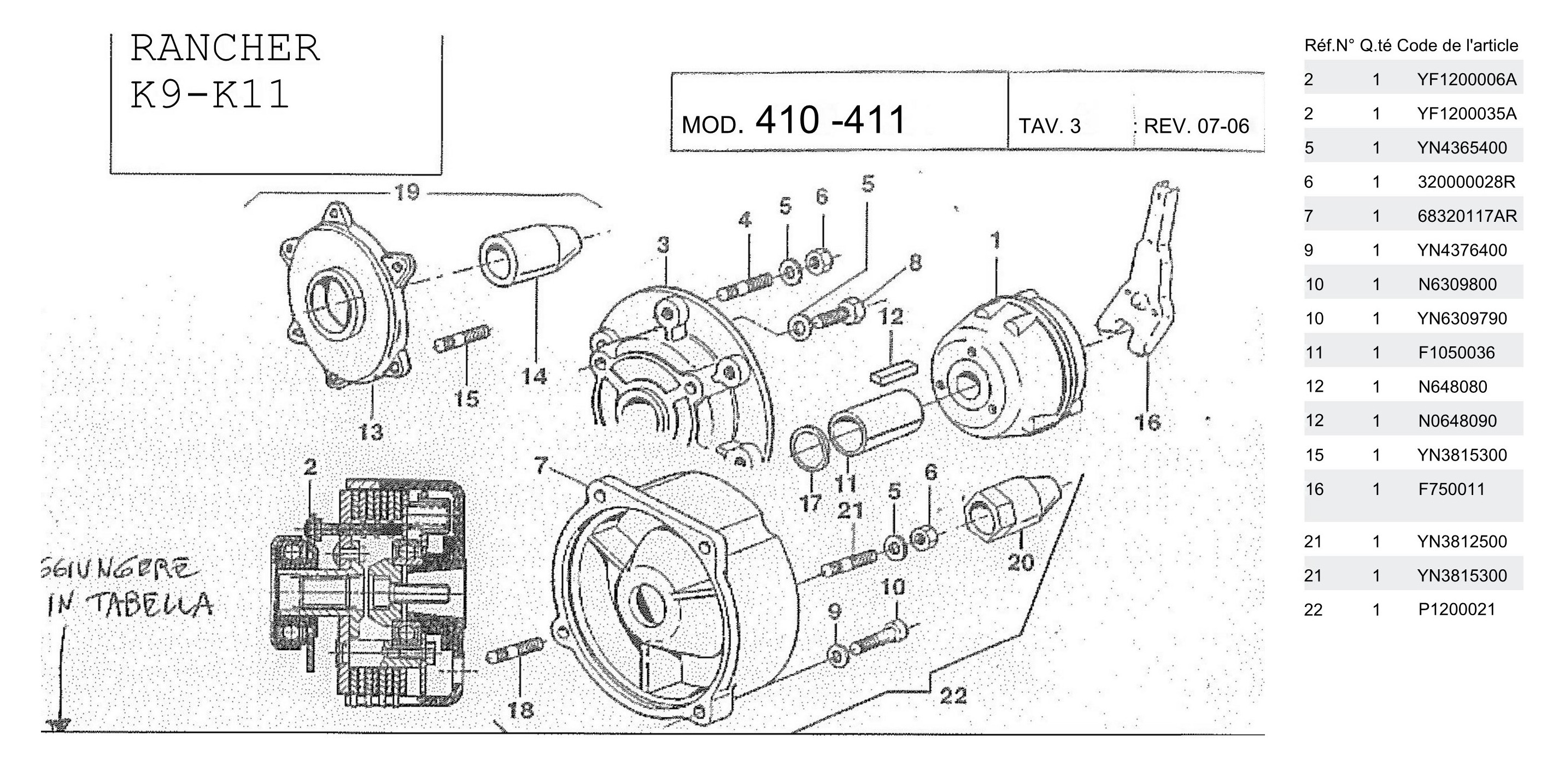 Embrayage RANCHER K11